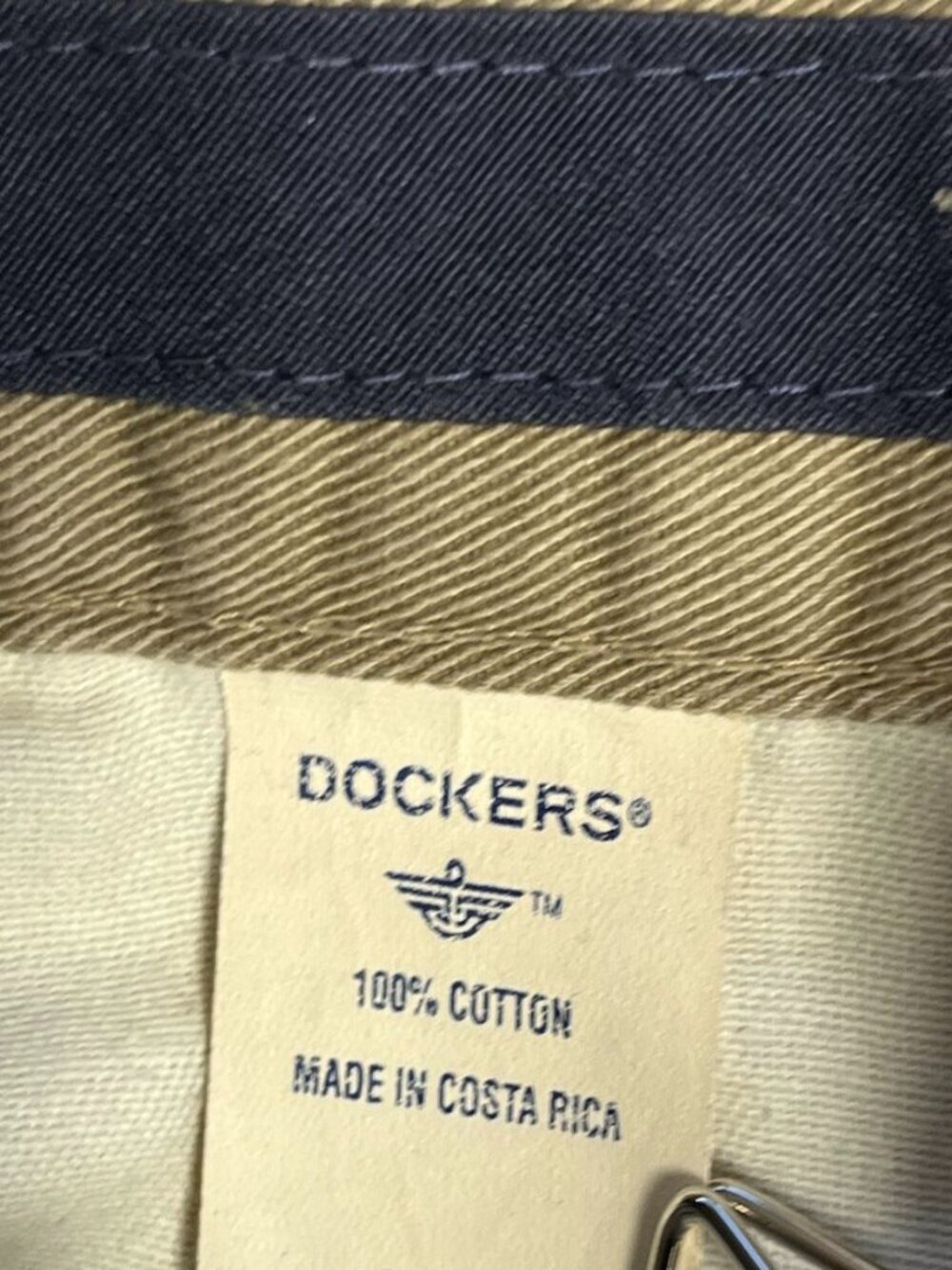 Dockers Original Pleated Classic Khaki Pants Beige Men’s 44x30 100% Cotton - Picture 7 of 9